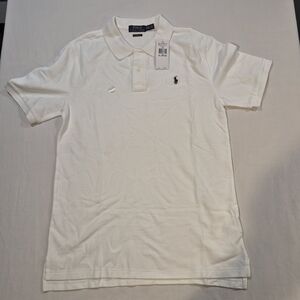 Brand New Polo by Ralph Lauren White Classic Pique Polo Shirt